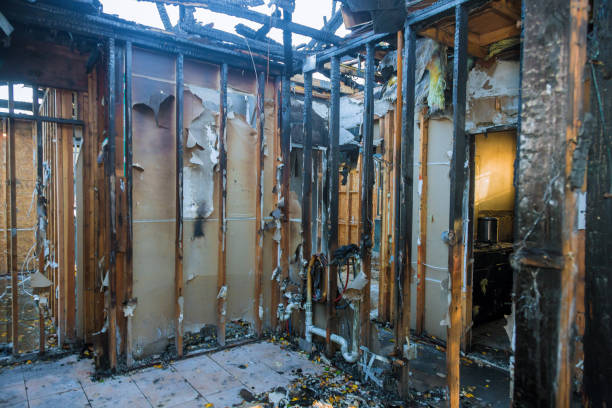Professional Fire Damage Restoration technician working in Vallejo, CA